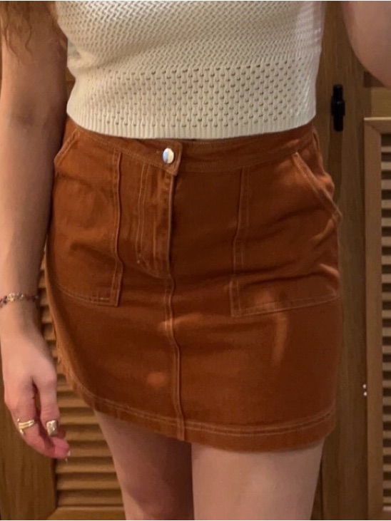 Forever 21 Rust-Colored High-Rise Mini Skirt